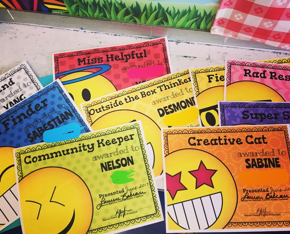 Emoji-onal End of Year Certificates!
